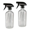 2pcs 250/500ml Boston Empty Amber/Blue Glass Spray Bottle clear  250ml