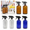 2pcs 250/500ml Boston Empty Amber/Blue Glass Spray Bottle clear  250ml