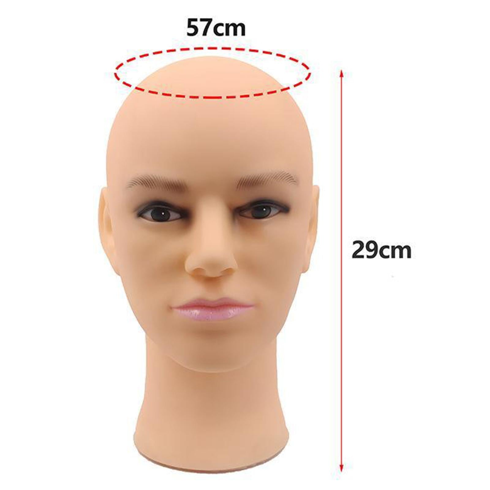 Male Men Bald Mannequin Head Glasses Headset Display Stand  Skin Color