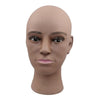 Male Men Bald Mannequin Head Glasses Headset Display Stand  Dark Coffee