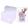 10 Holes Nail Drill Bits Holder Stand Tools Container Transparent pink