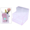 10 Holes Nail Drill Bits Holder Stand Tools Container Transparent pink