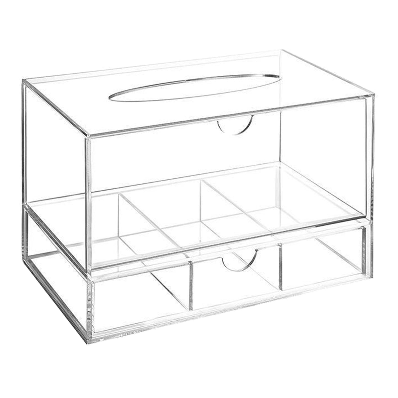 Acrylic Makeup Organizer Shelf Jewelry Holder Drawer Storage Box Clear