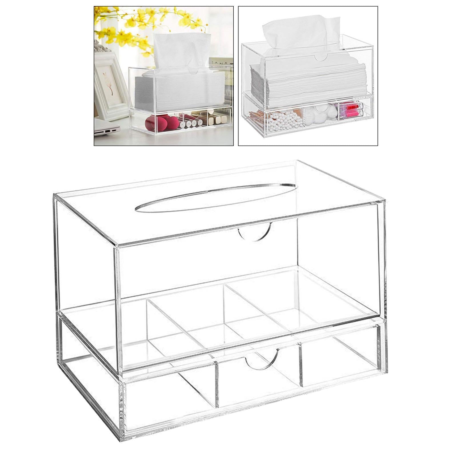 Acrylic Makeup Organizer Shelf Jewelry Holder Drawer Storage Box Clear