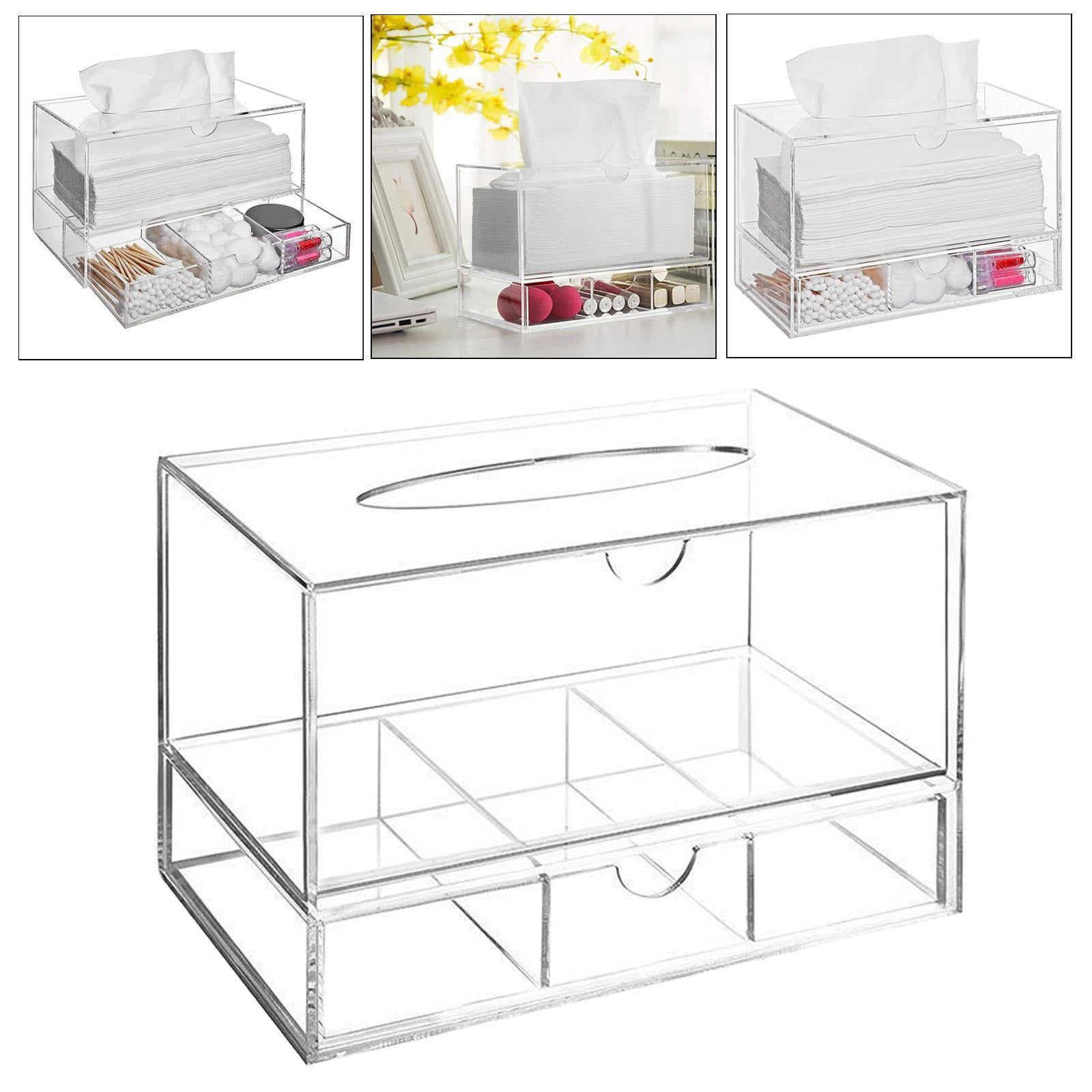 Acrylic Makeup Organizer Shelf Jewelry Holder Drawer Storage Box Clear