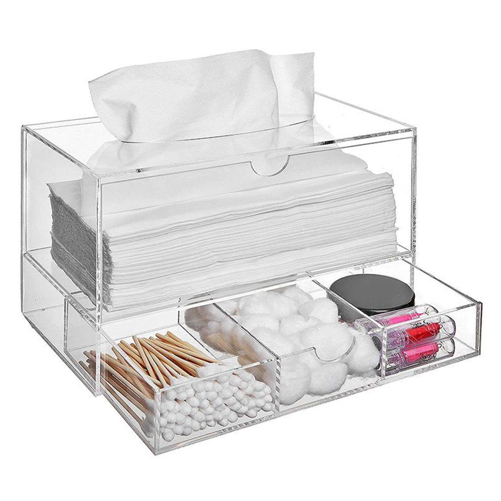 Acrylic Makeup Organizer Shelf Jewelry Holder Drawer Storage Box Clear