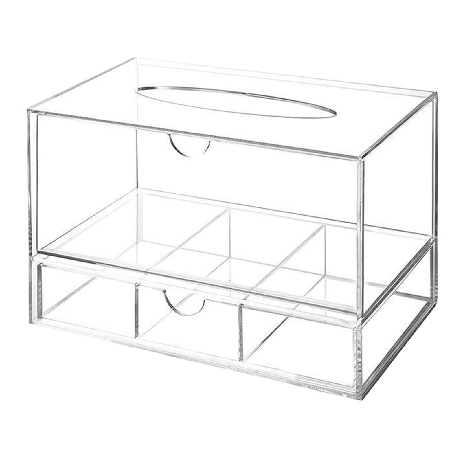 Acrylic Makeup Organizer Shelf Jewelry Holder Drawer Storage Box Clear