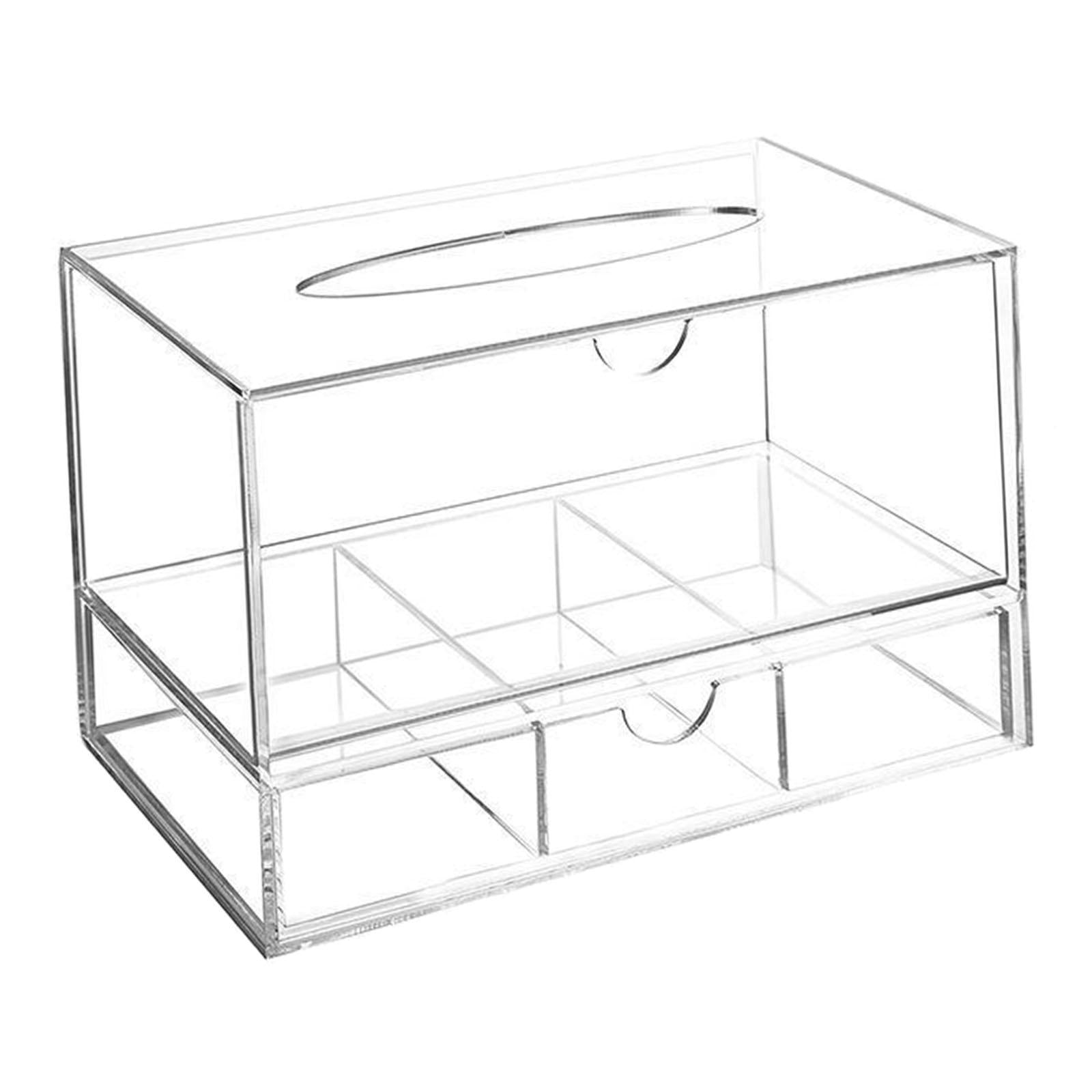 Acrylic Makeup Organizer Shelf Jewelry Holder Drawer Storage Box Clear