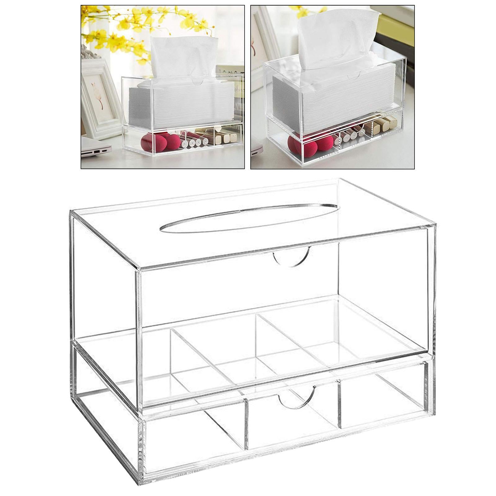 Acrylic Makeup Organizer Shelf Jewelry Holder Drawer Storage Box Clear