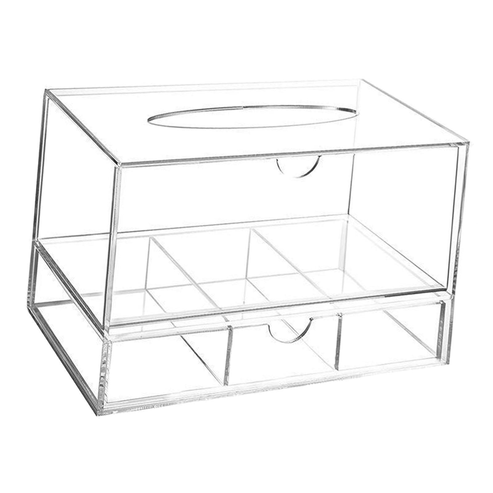 Acrylic Makeup Organizer Shelf Jewelry Holder Drawer Storage Box Clear