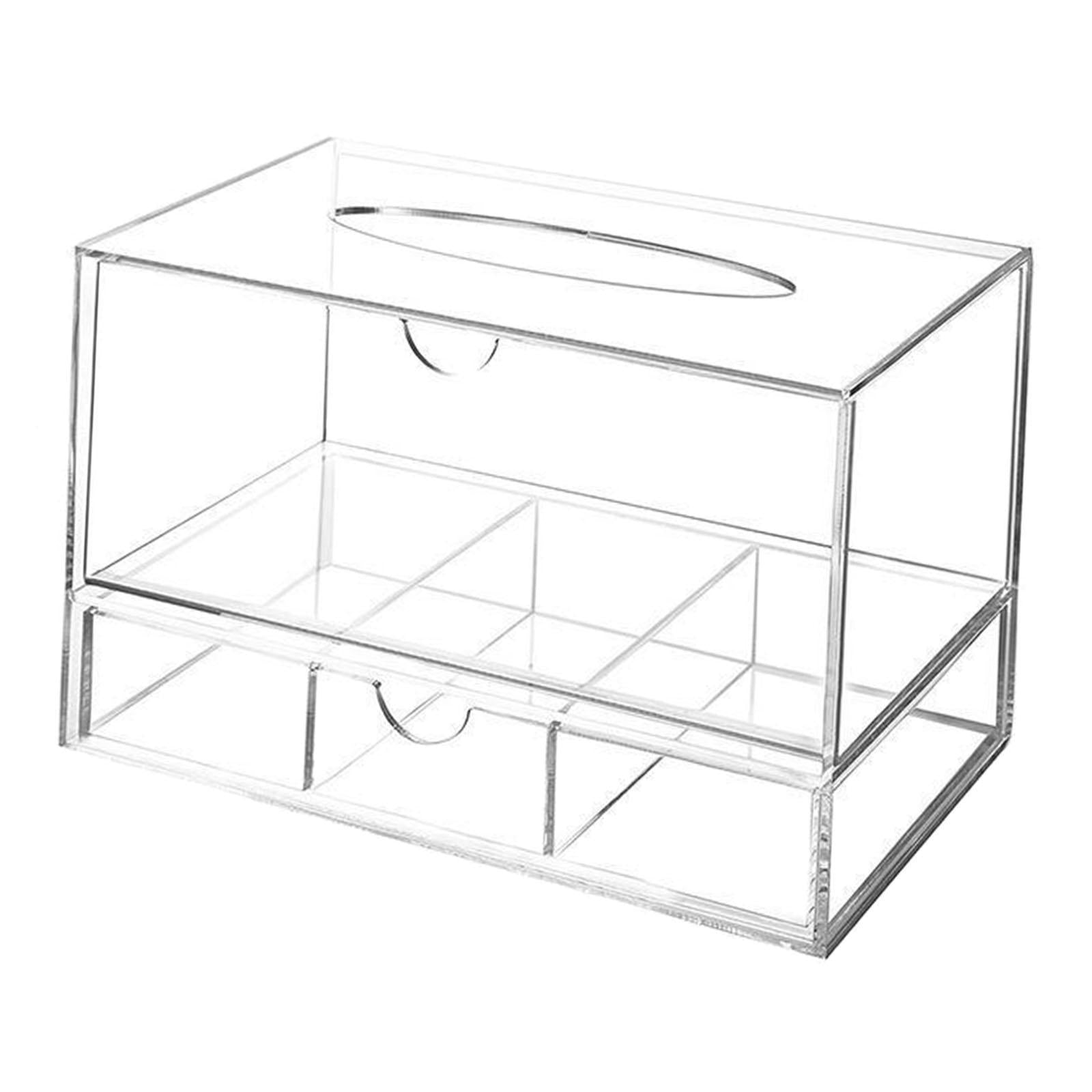 Acrylic Makeup Organizer Shelf Jewelry Holder Drawer Storage Box Clear