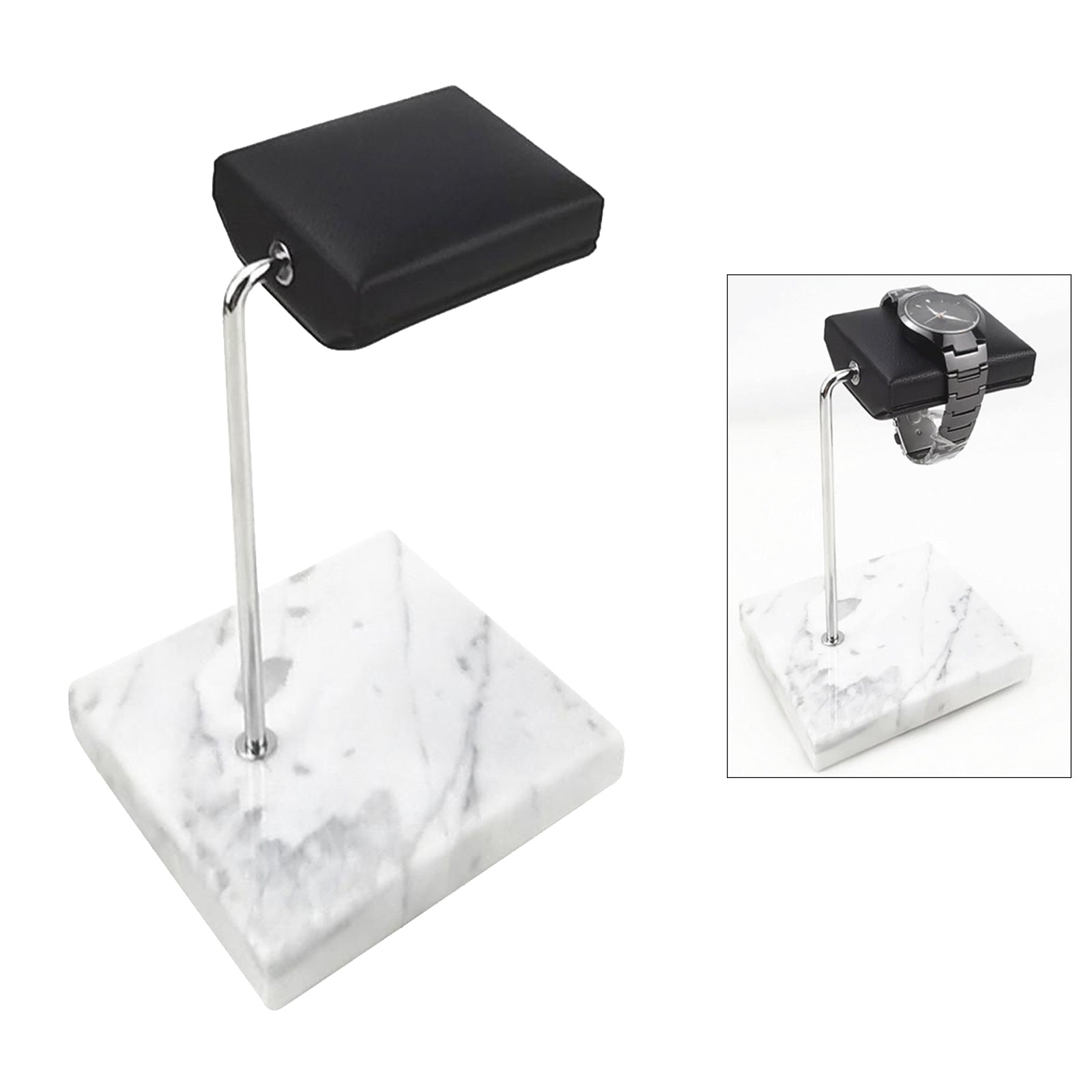 Marble Jewelry Watch Display Stand Rack Holder  Square White A