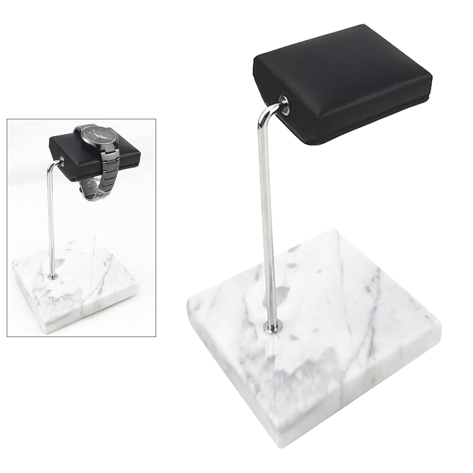 Marble Jewelry Watch Display Stand Rack Holder  Square White A