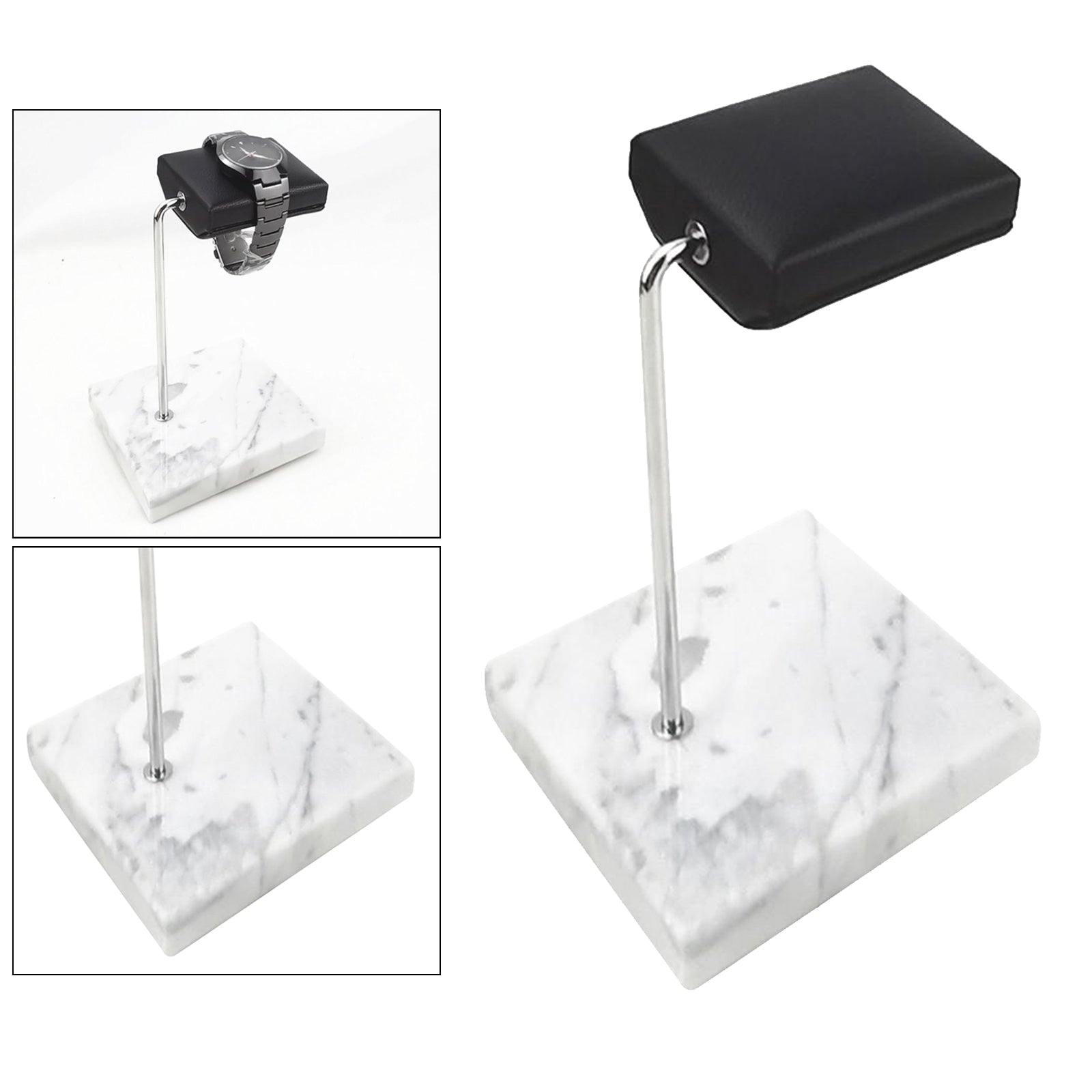 Marble Jewelry Watch Display Stand Rack Holder  Square White A