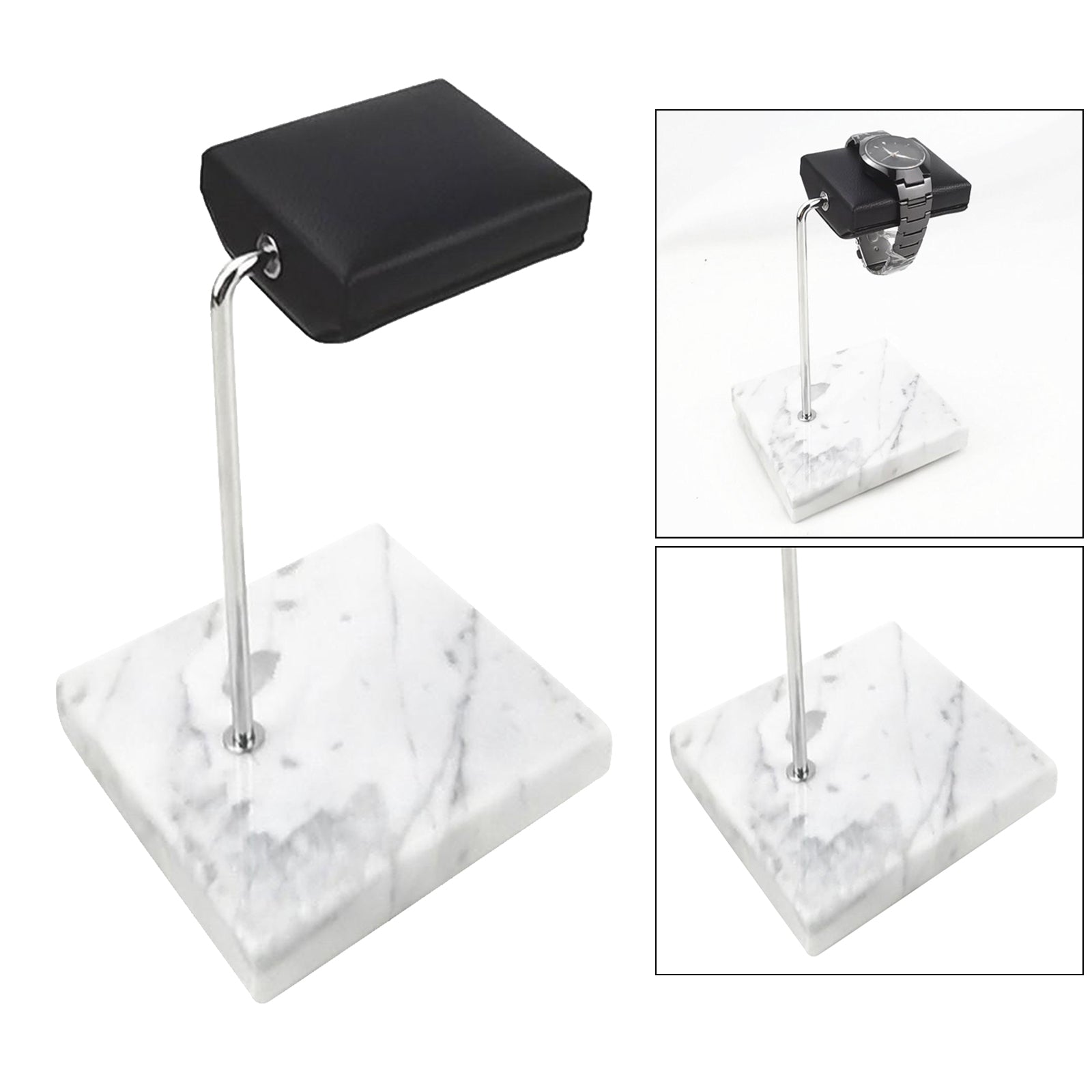 Marble Jewelry Watch Display Stand Rack Holder  Square White A