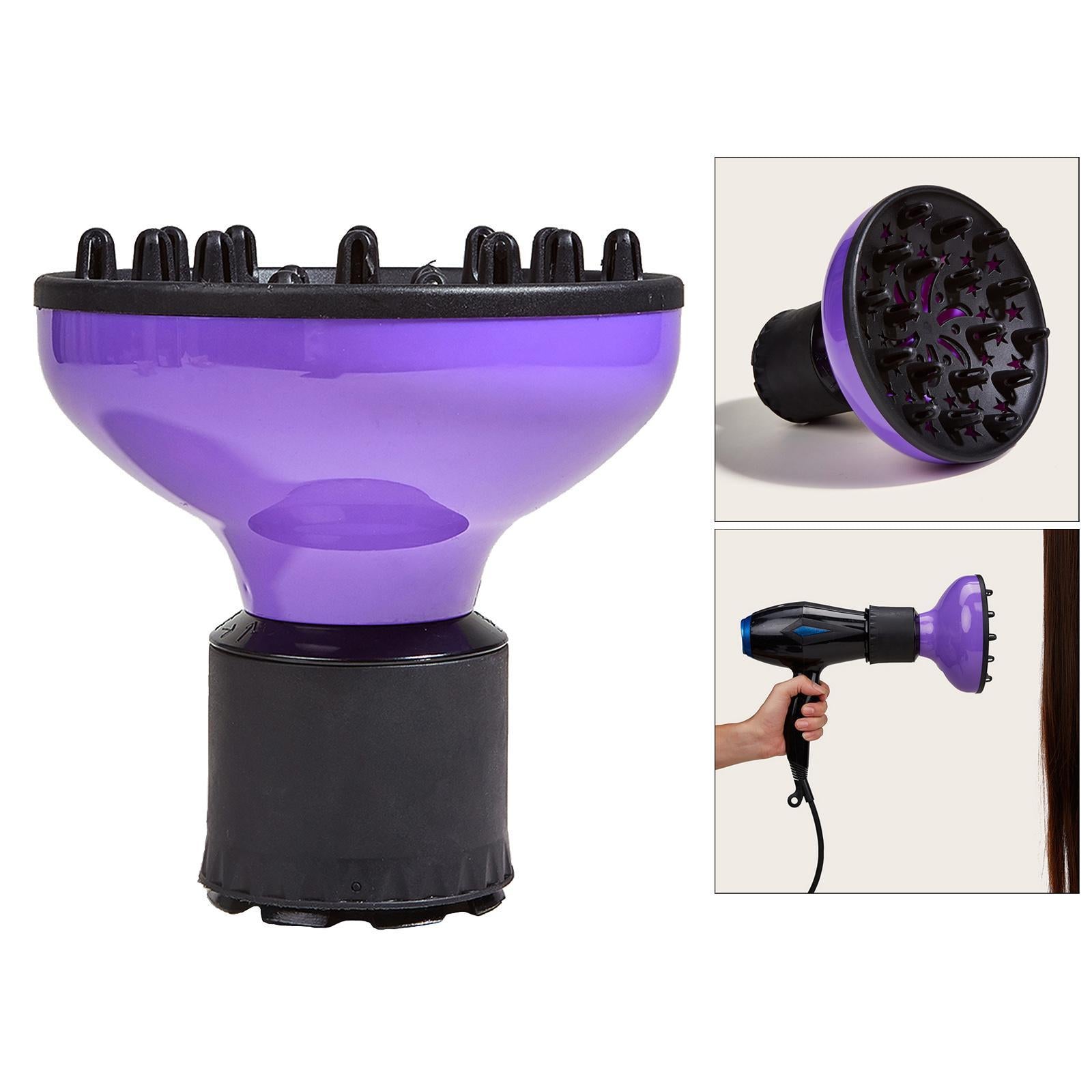 Hair Blower Hairdryer Diffuser Cover Styling Tool Portable Purple