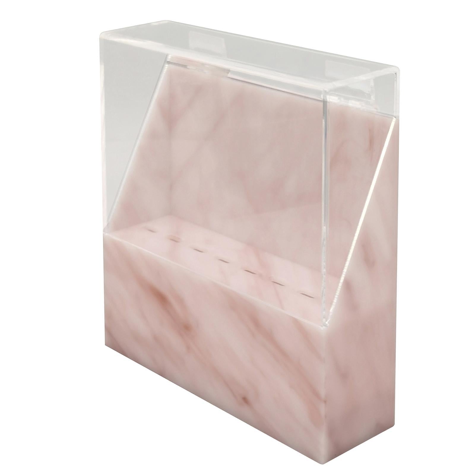 Eyelash Extension Storage Box Tweezers Organizer Case Stand Holder Pink