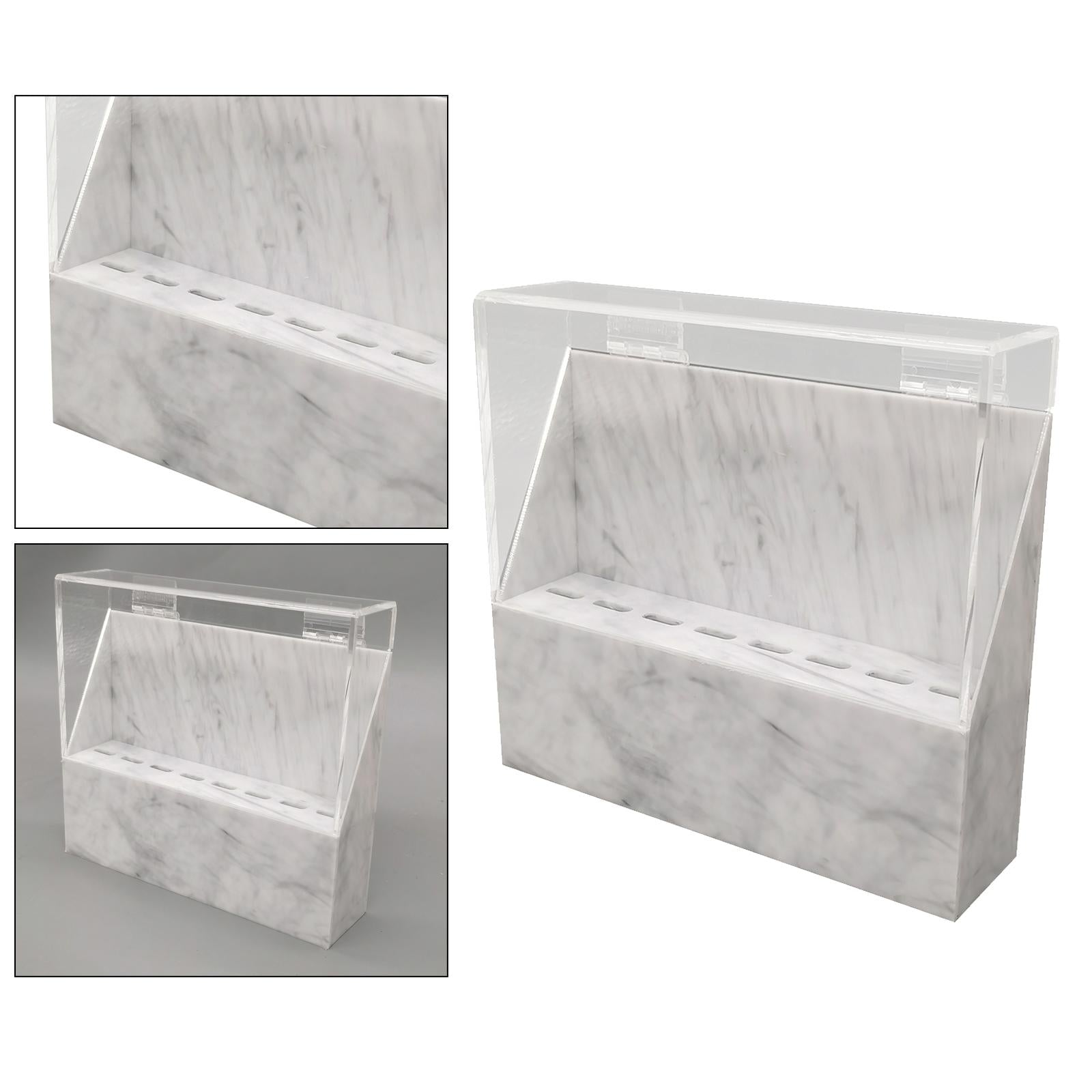 Eyelash Extension Storage Box Tweezers Organizer Case Stand Holder White