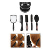 New 5x Professional Salon Hair Brush Comb Set Mirror & Stand Holder Pack