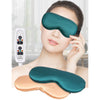 USB Electric Heated Silk Eye Mask Moxa Heating Relieve Dark Circles  Green