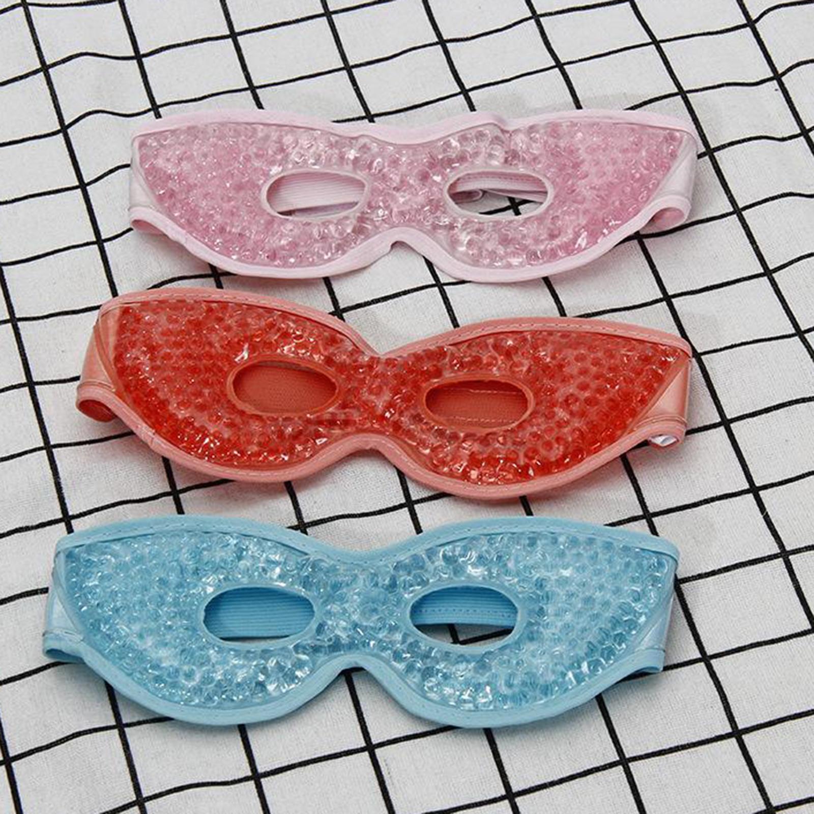 Reusable Gel Eye Mask with Eye Holes for Puffy Eyes Puffiness  blue