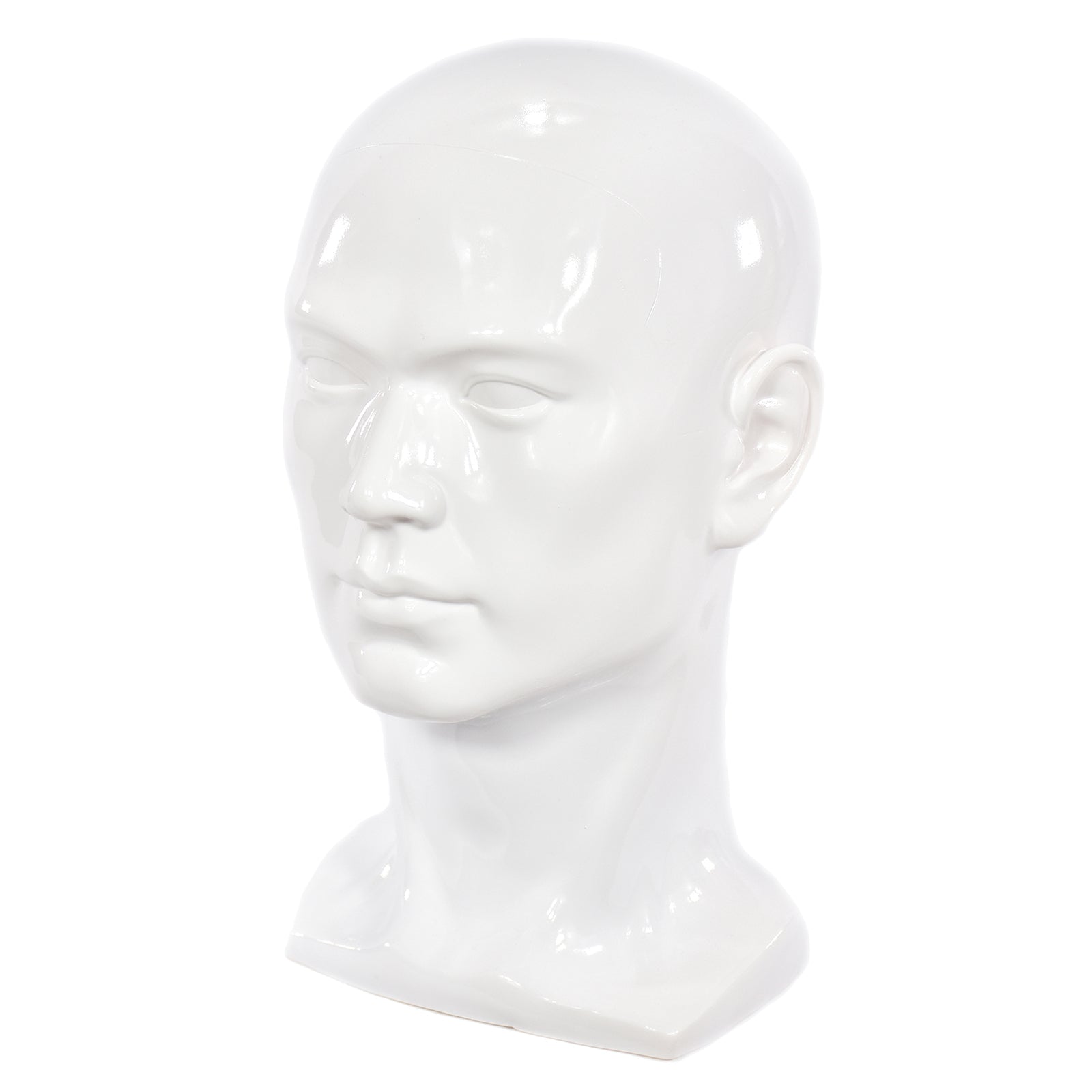 Mannequin Head Man Dummy for Scarf Hat Sunglass Display Manikin Head White