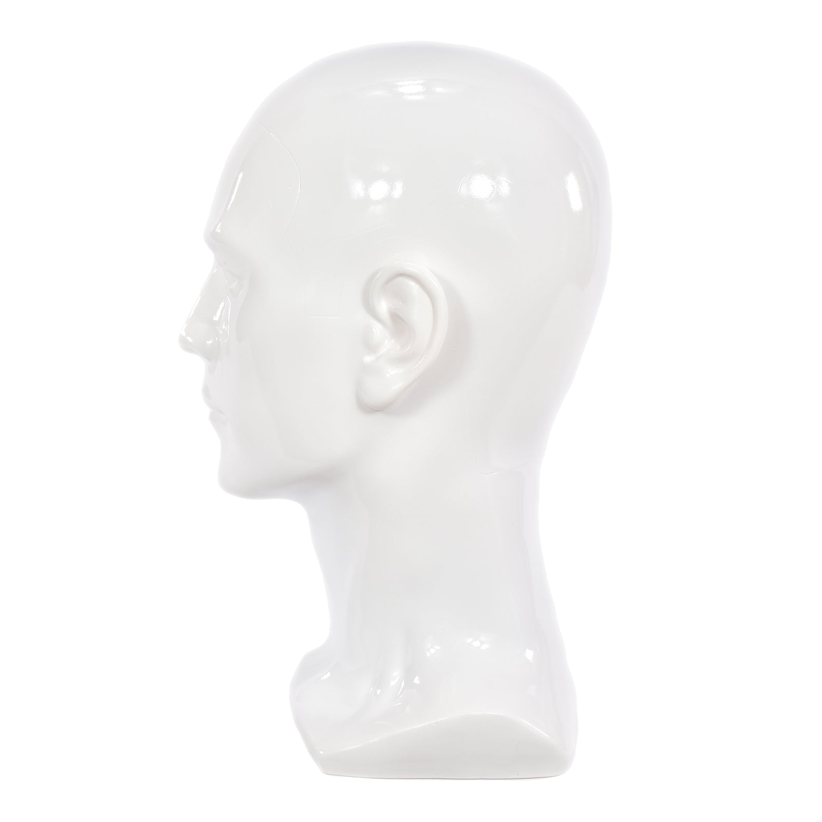 Mannequin Head Man Dummy for Scarf Hat Sunglass Display Manikin Head White