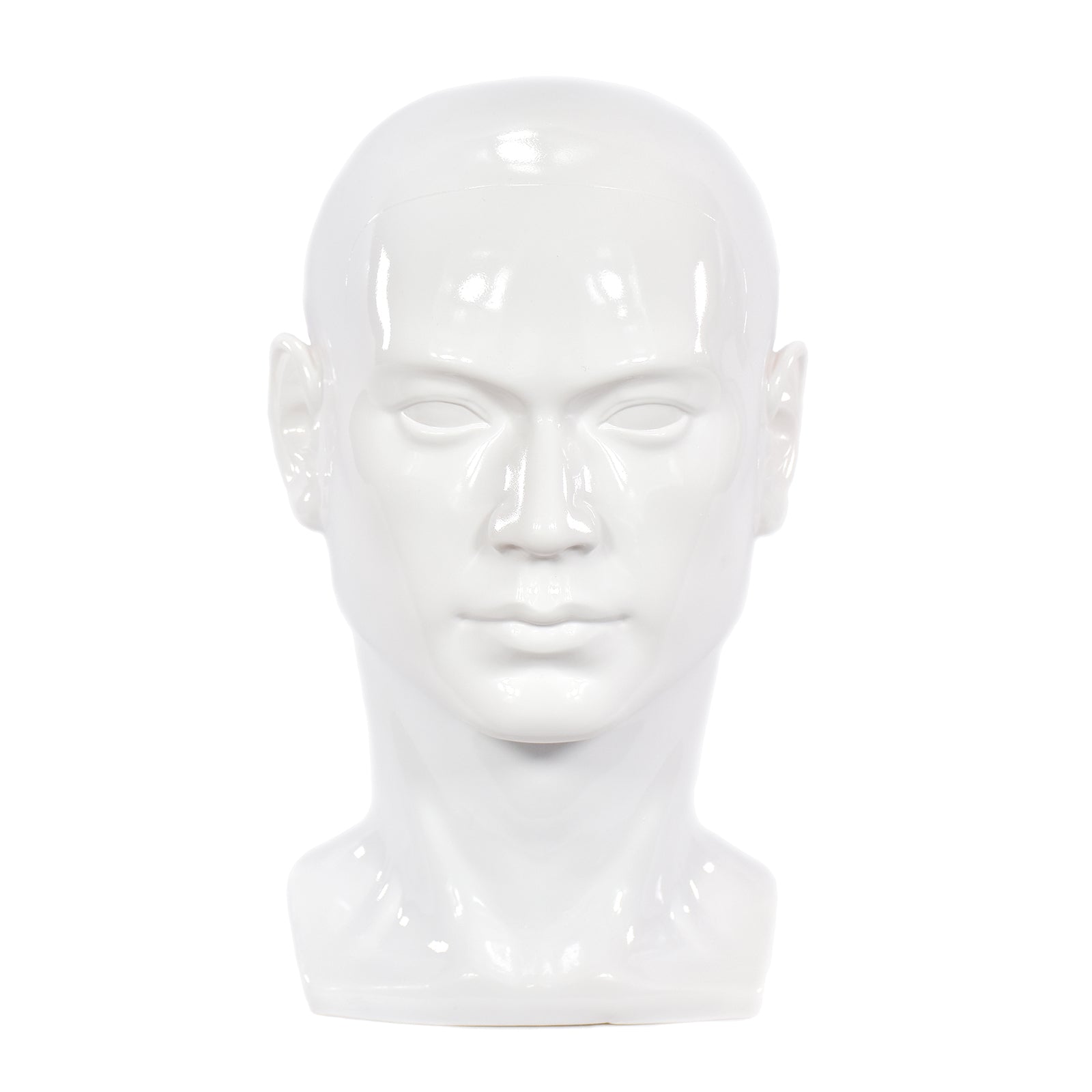 Mannequin Head Man Dummy for Scarf Hat Sunglass Display Manikin Head White