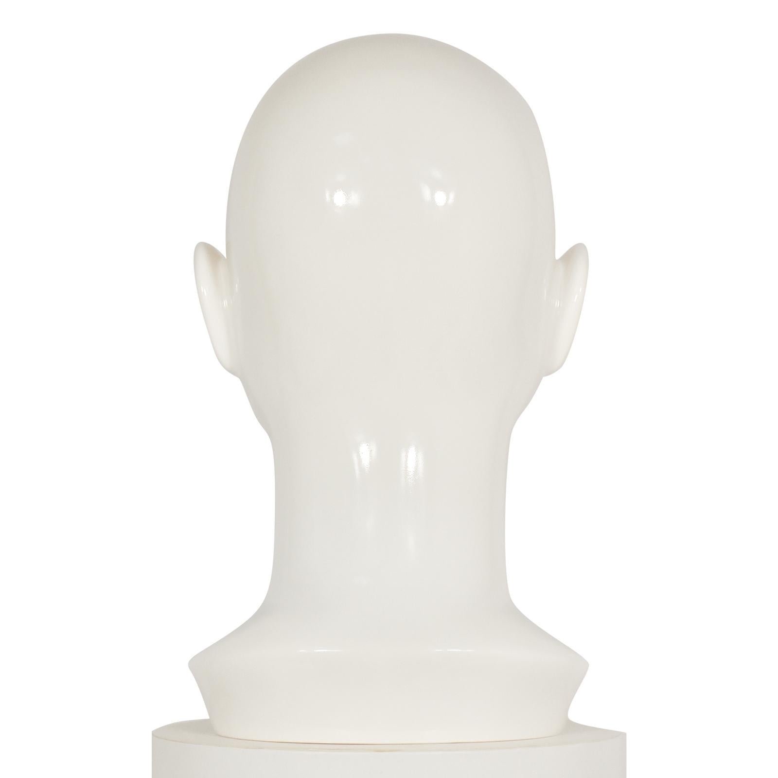 Female Plastic PVC Mannequin Head Model Hat Wig Display Stand Rack White