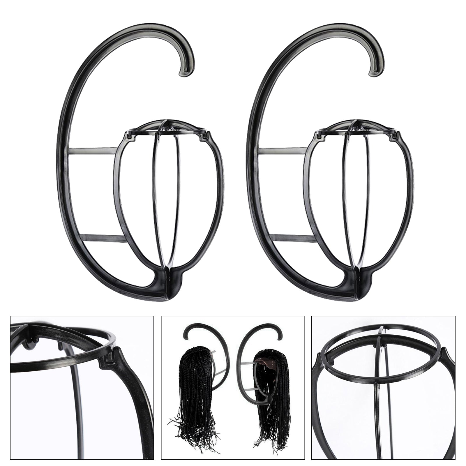 Lightweight Wig Stand Hanging Wig Holder Portable Wig Hanger Travel for Hats