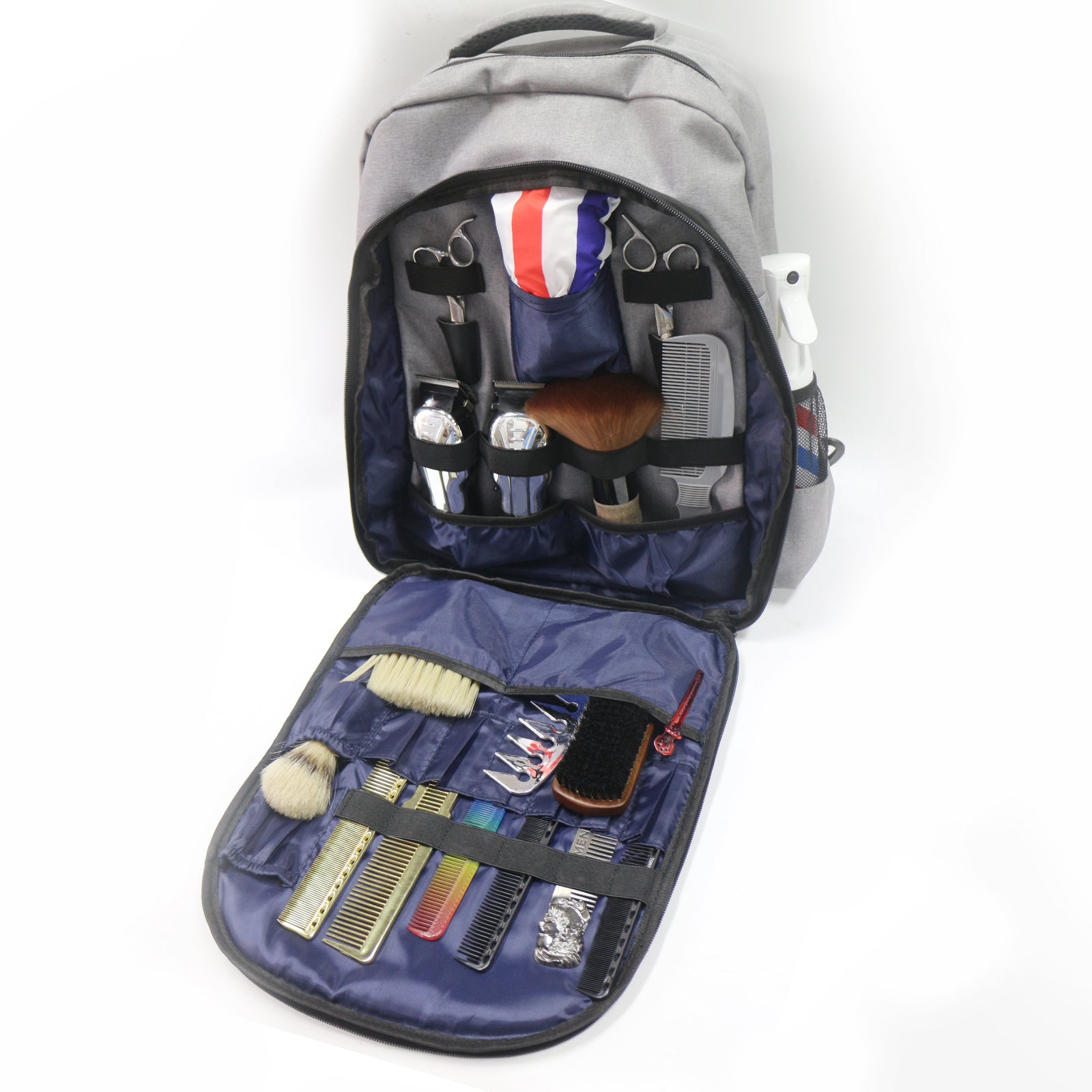 Portable  Makeup Tool Bag for Barber Stylist Grey