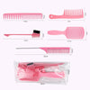 Load image into Gallery viewer, 1Set Salon Hair Styling Plastic Barbers Brush Combs Set Pink