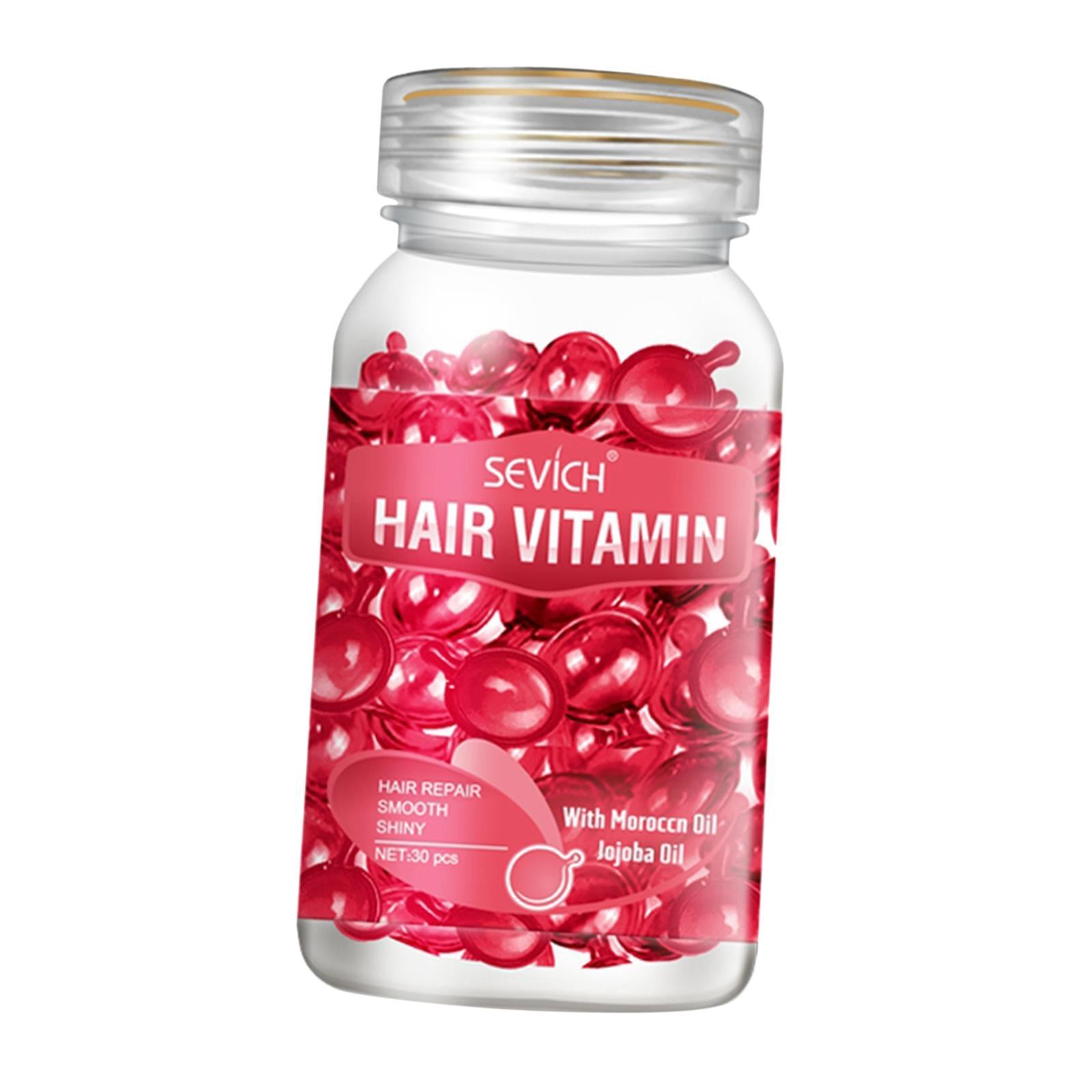 Hair Vitamin Serum Capsule with Vitamins B5 Oil Repair Hair For Women red