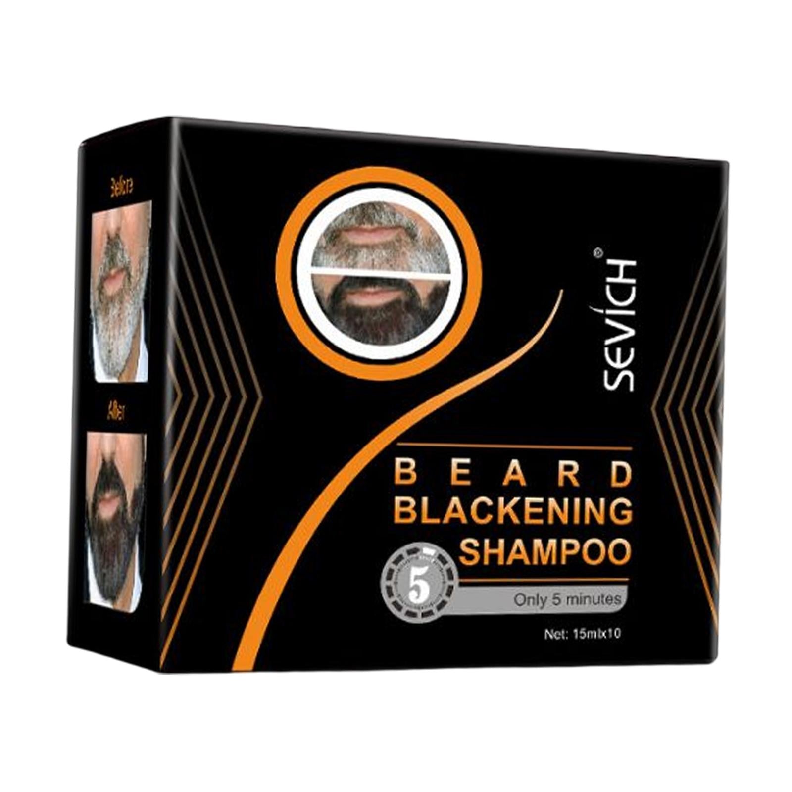 Beard Coloring Darkening Dye Shampoo Gradually Colors Mustache(15ml) 10 pcs