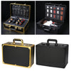 Large Barber Salon Tool Kits Storage Travel Carry Case Organizer Box Gold