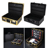 Large Barber Salon Tool Kits Storage Travel Carry Case Organizer Box Gold