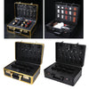 Large Barber Salon Tool Kits Storage Travel Carry Case Organizer Box Gold