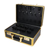 Large Barber Salon Tool Kits Storage Travel Carry Case Organizer Box Gold