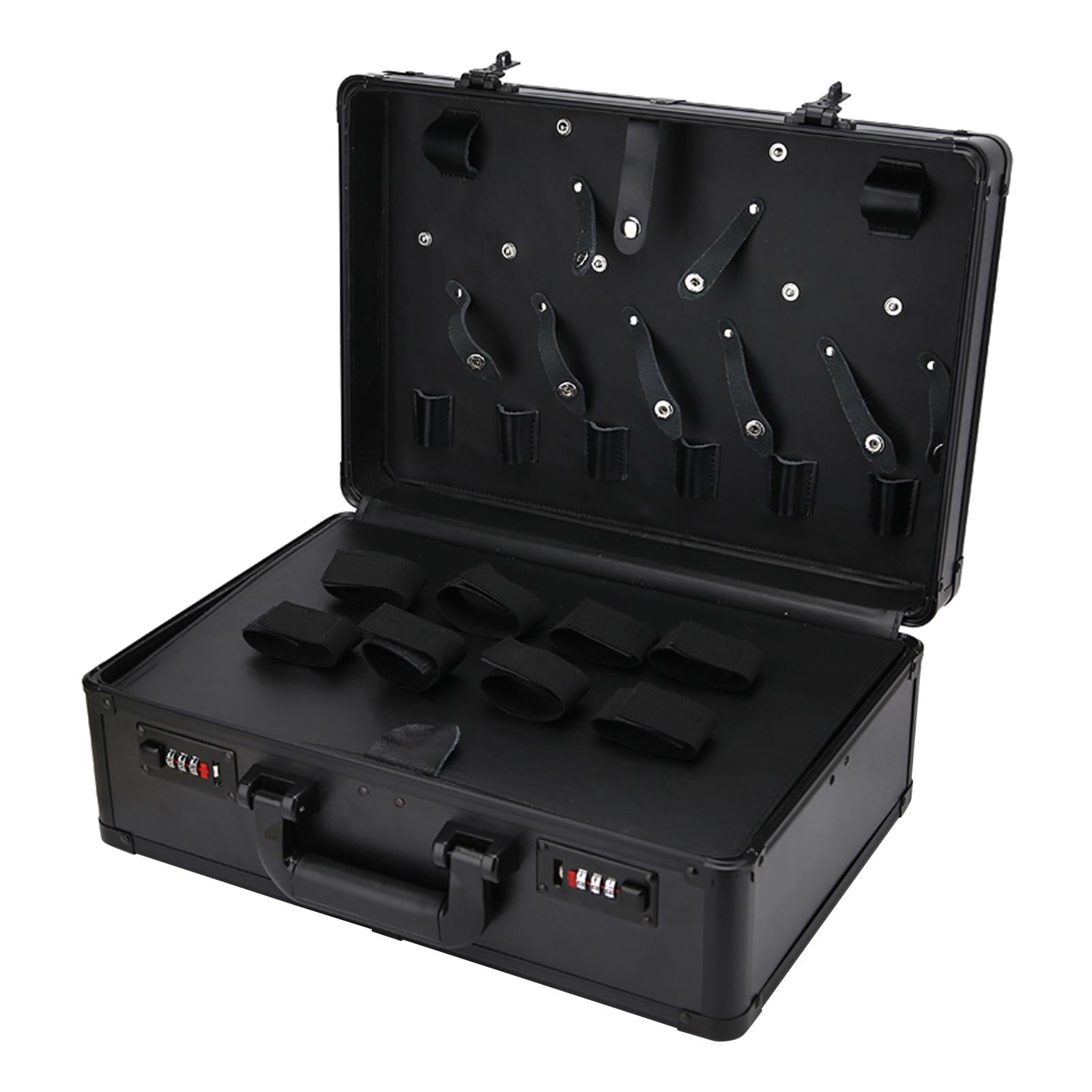 Large Barber Salon Tool Kits Storage Travel Carry Case Organizer Box Black