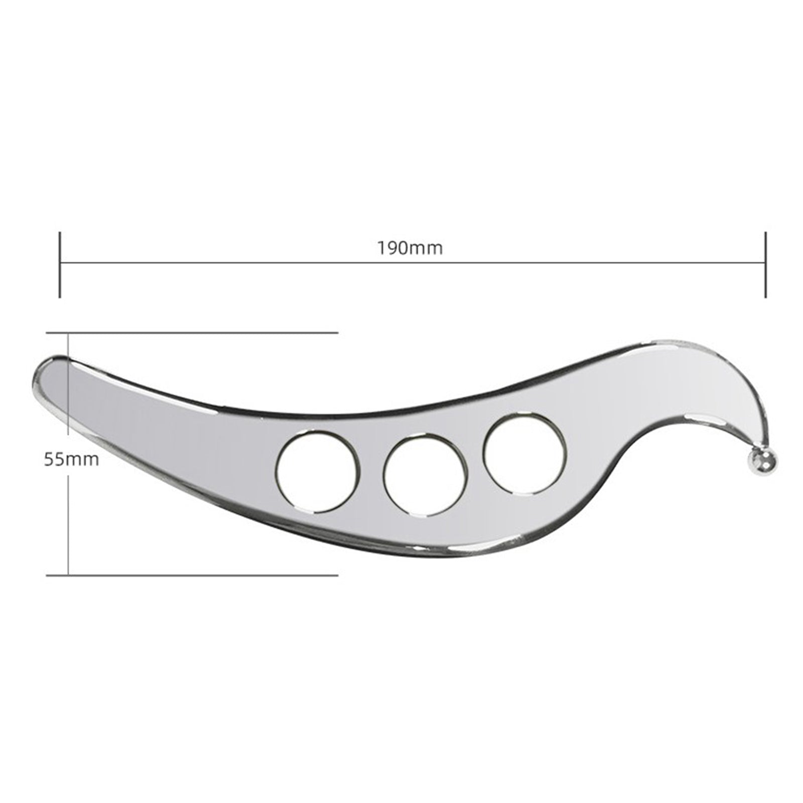 Stainless Steel Gua Sha Board Muscle Scraping Massage Tool Physical Therapy