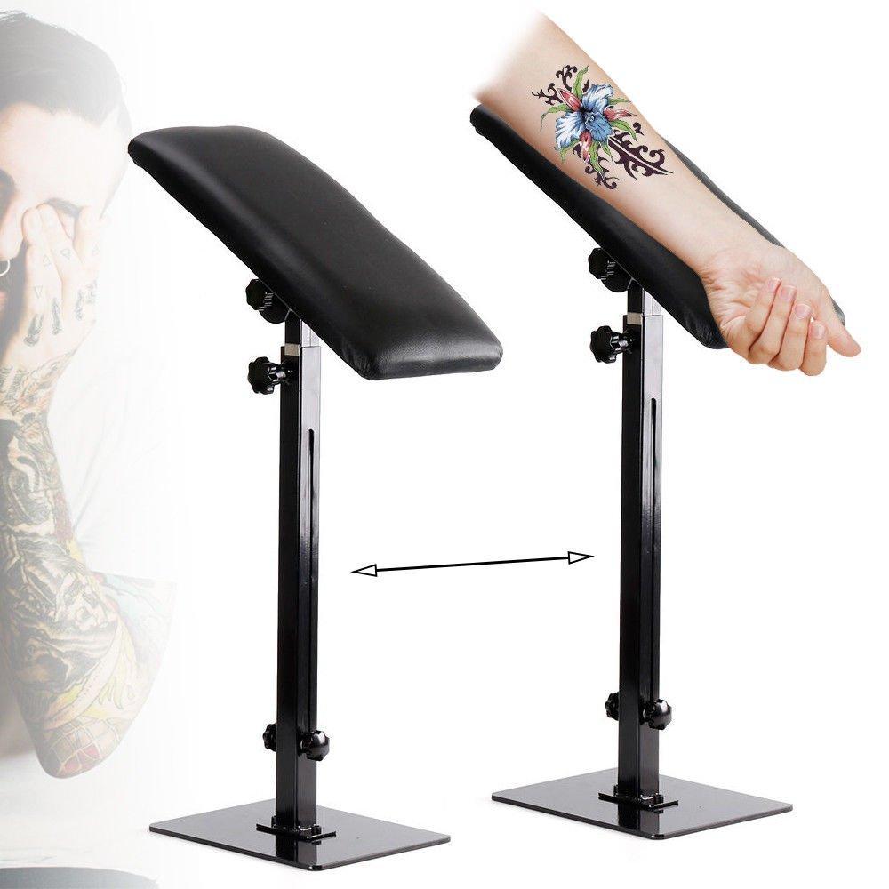 PU Leather Tattoo Armrest Pad Arm Leg Rest with Adjustable Height for Salon