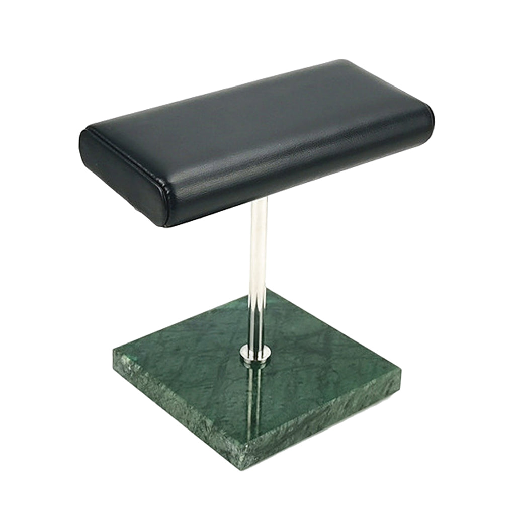 PU Leather Marble Base Watch Display Stand for All Watches Green Silver