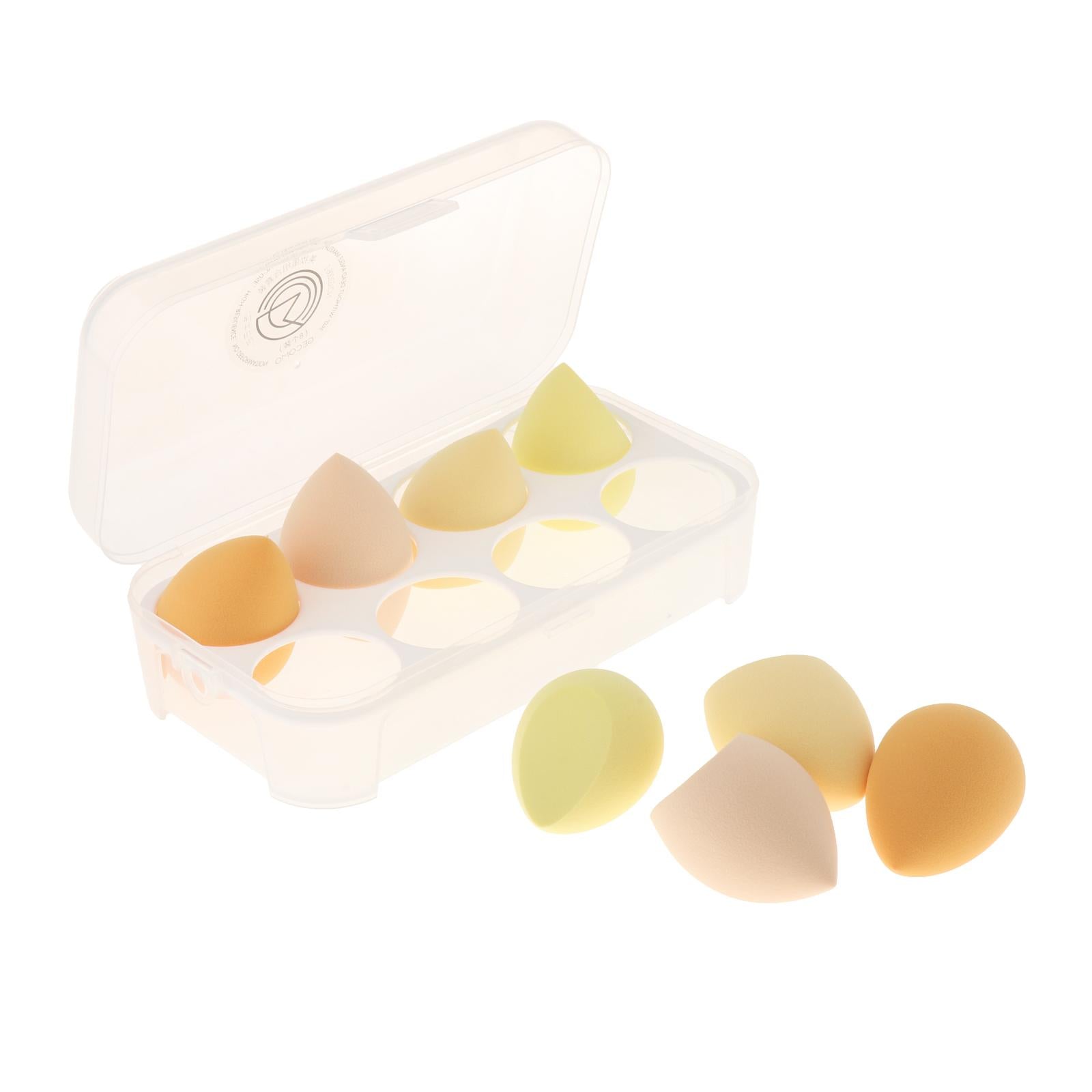 8x Beauty Makeup Sponge Set Blender Blending Foundation  Cheese Mango