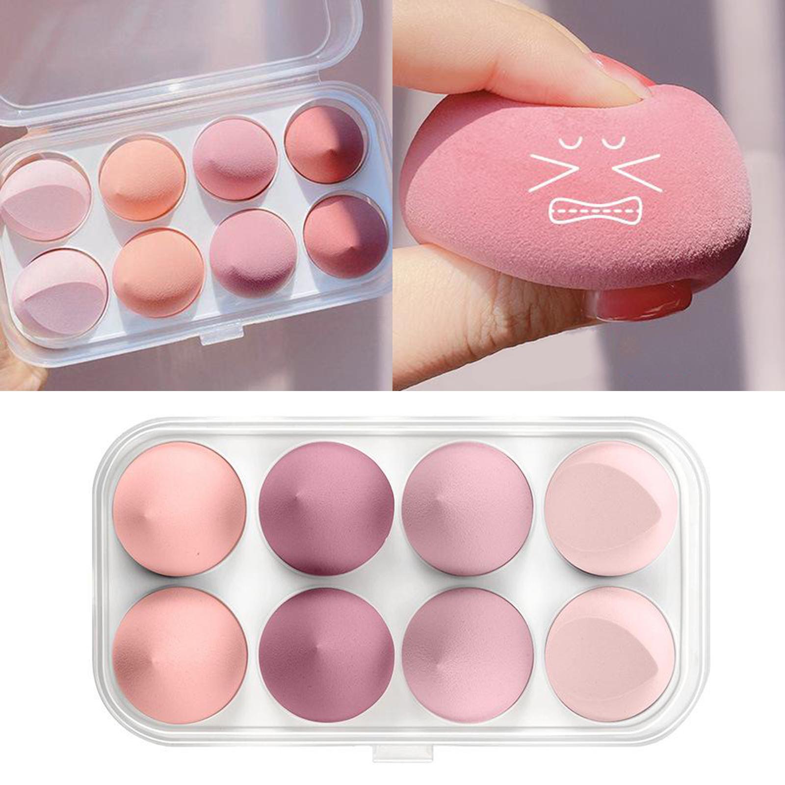 8x Beauty Makeup Sponge Set Blender Blending Foundation  Strawberry Mousse