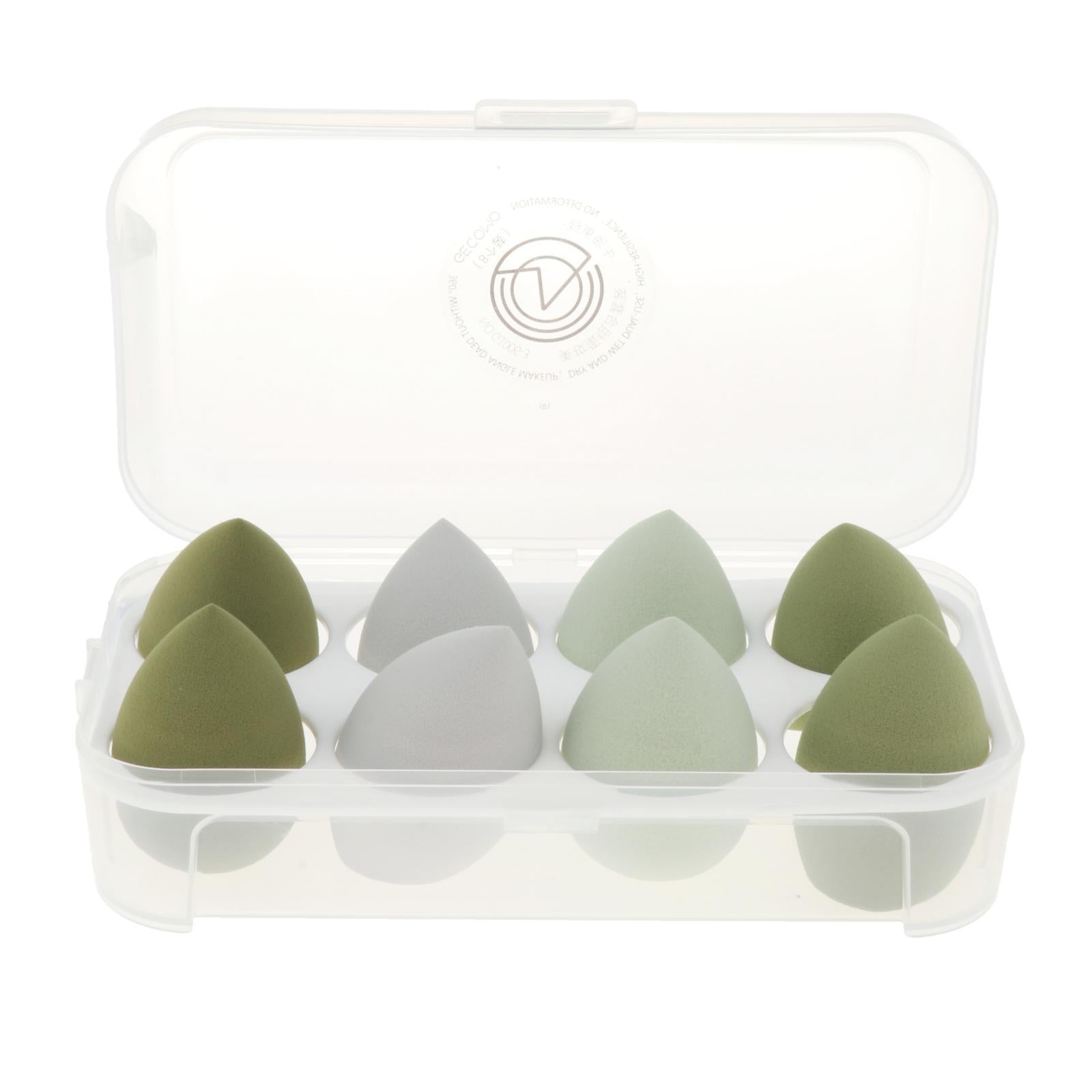8x Beauty Makeup Sponge Set Blender Blending Foundation  Avocado Green