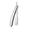 Straight Edge Barber Razors Folding Shaving Razor Mens Manual Shaver Silver