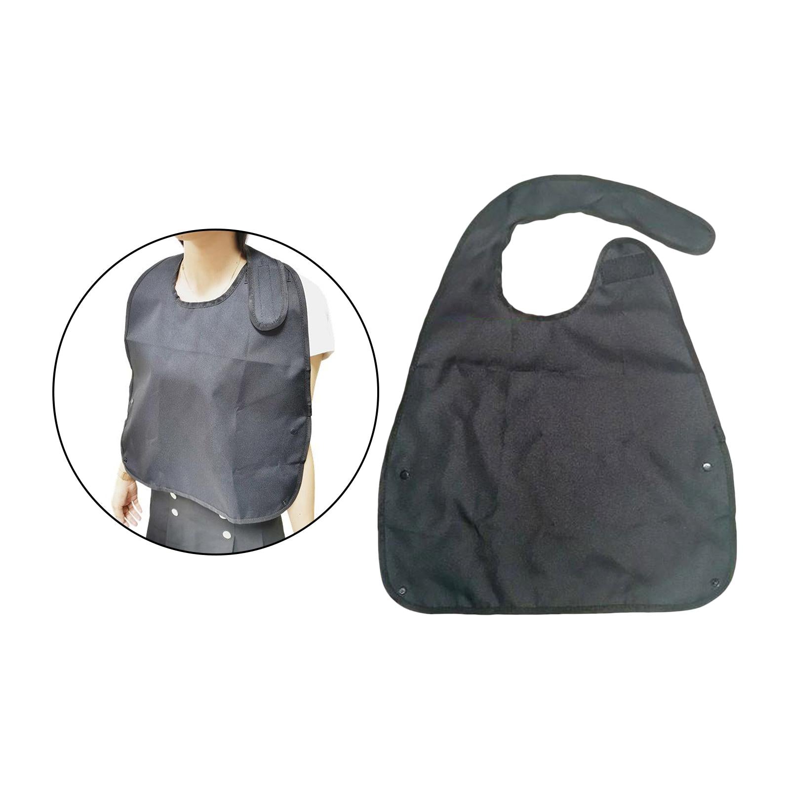 Crumb Catcher Adult Bib Apron with Pocket Waterproof Mealtime Protector