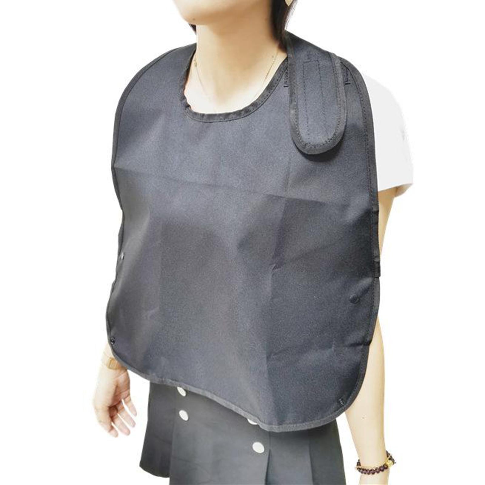 Crumb Catcher Adult Bib Apron with Pocket Waterproof Mealtime Protector