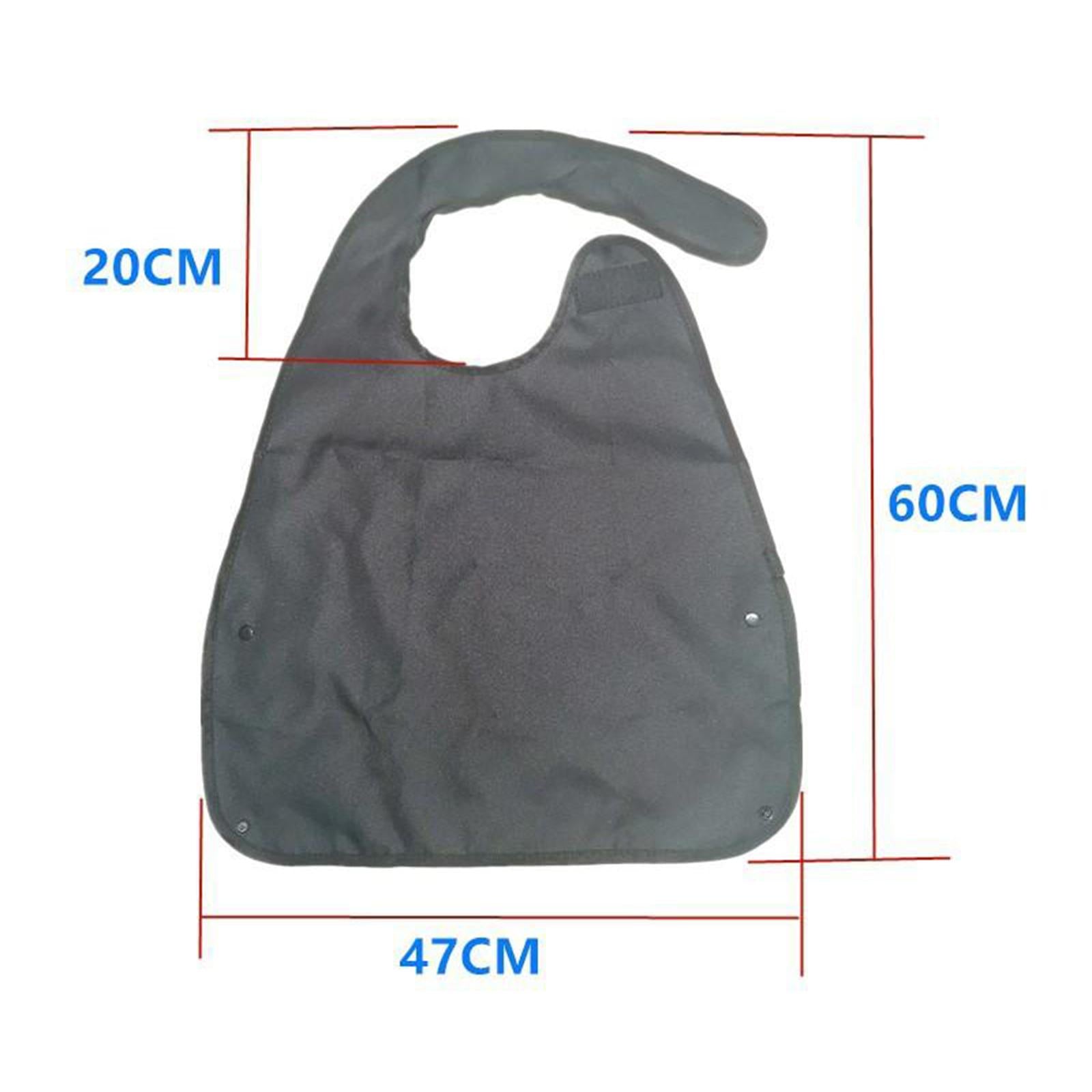 Crumb Catcher Adult Bib Apron with Pocket Waterproof Mealtime Protector