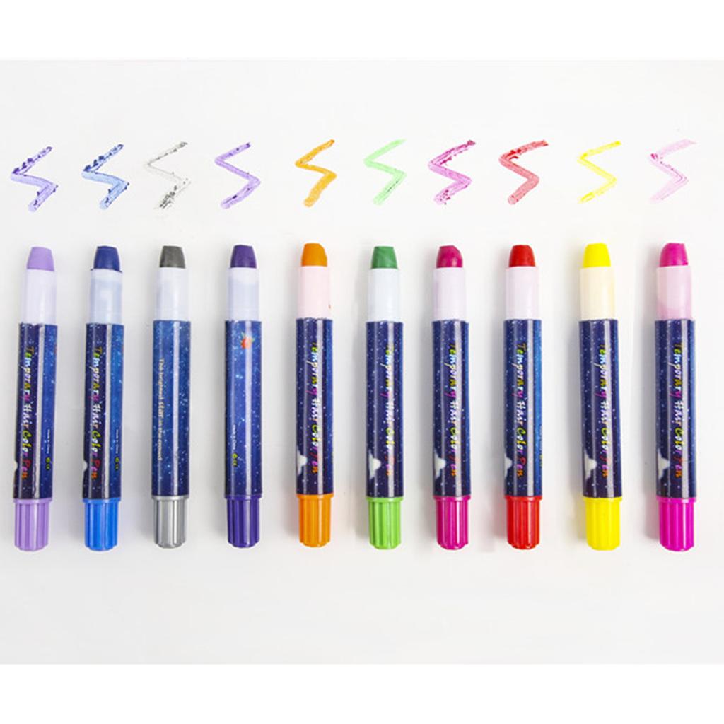 Hair Chalk Pens for Girls Kids Women Party Makeup Gift Washable Hair Dye Kit